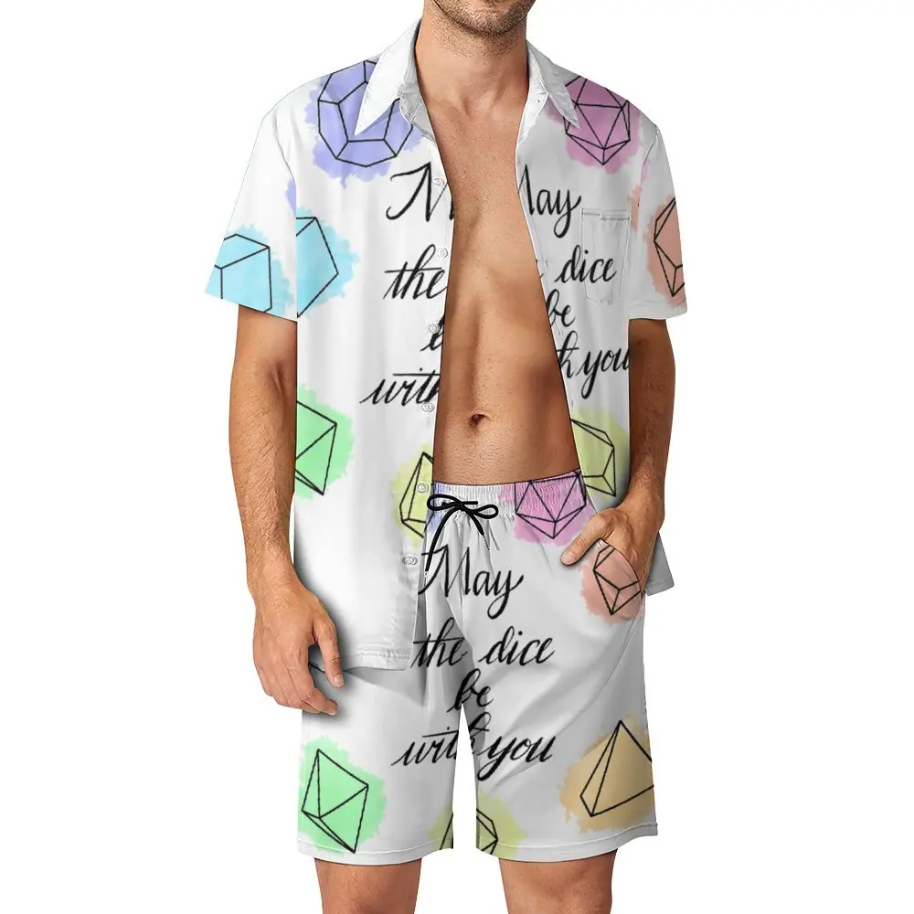 

May The Dice Be with You for Sale Men's Beach Suit Cute 2 Pieces Pantdress High Grade Home USA Size