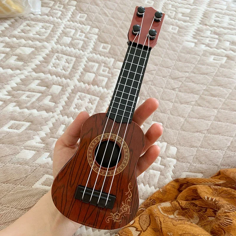 Mini Guitar 4 Strings Classical Ukulele Guitar Toy Musical Instruments for Kids Children Beginners Early Education Small Guitar 2