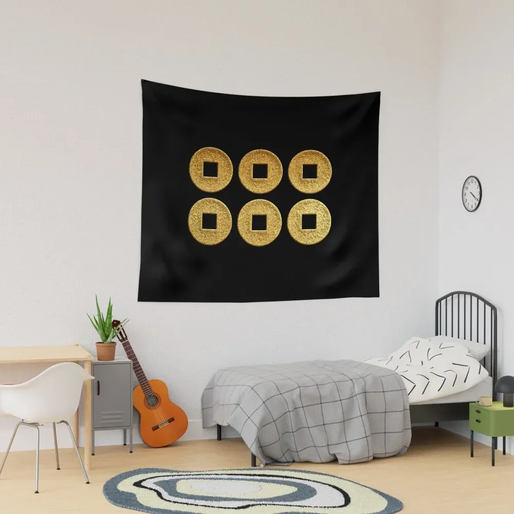 

Sanada Rokumonsen Kamon in Gold Seal Tapestry Wall Decoration Wall Art Tapestry