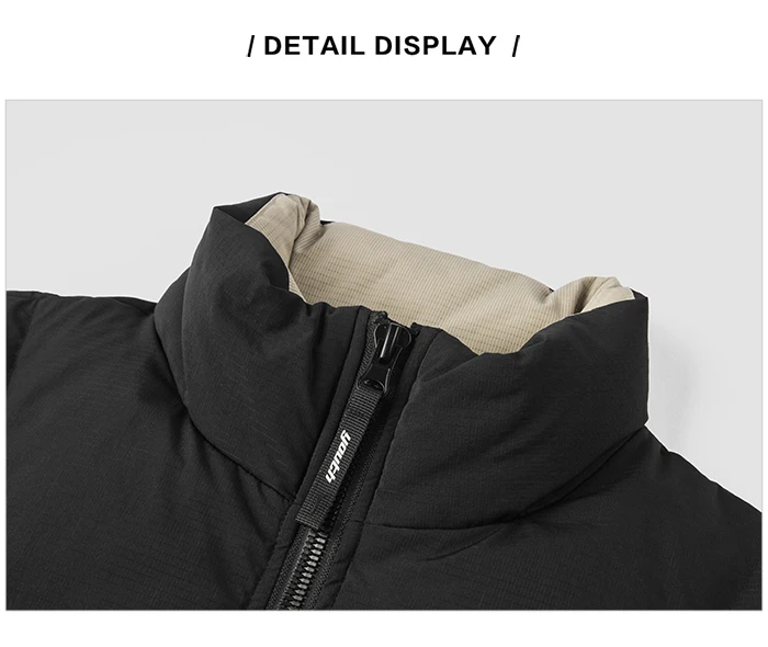 Down Jacket Winter New Three-Proof Top Contrasted Color Versatile Genderless Texture Jacket