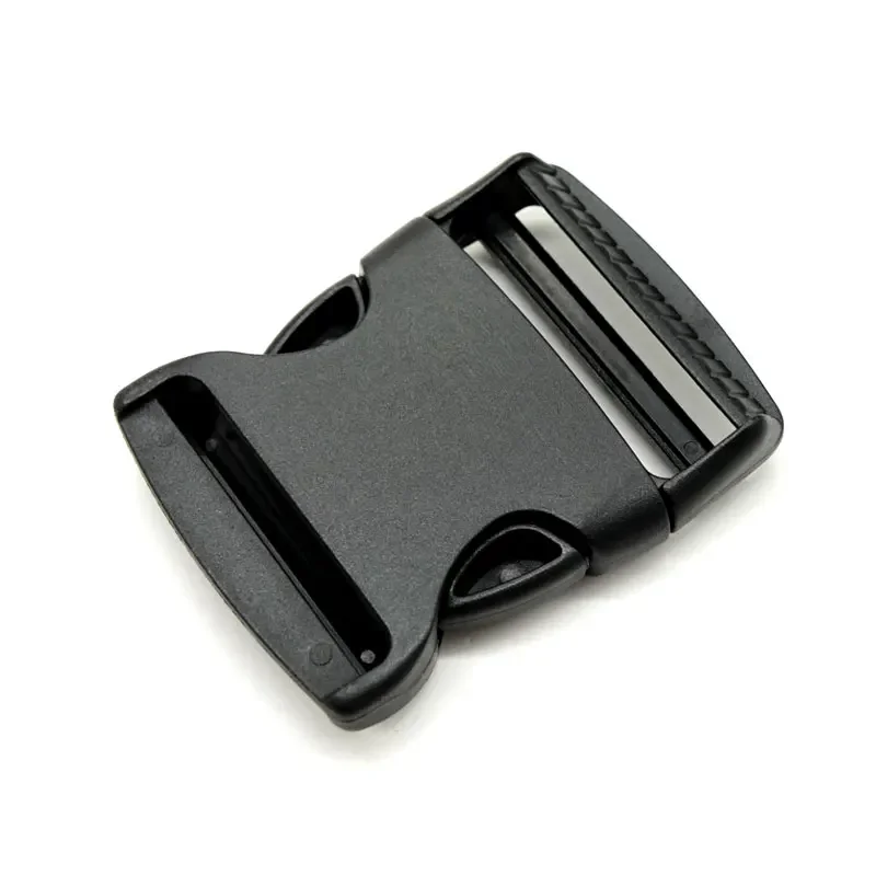 Boucle de ceinture réglable en plastique noir, sangle de sac à