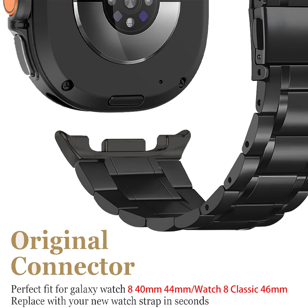 Premium Stainless Steel Smartwatch Band - Elegant Metal Bracelet Replacement Strap