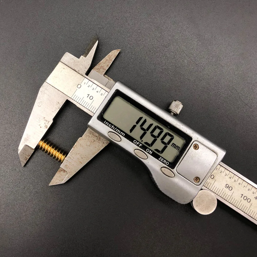 [5개/로트] 0.5M 모듈러스 황동 싱글 헤드 웜 6MM OD 5 ° 43' 헬릭스 앵글 보어 조리개 1.98mm 2mm A 높이 길이 8mm 10mm 15mm
