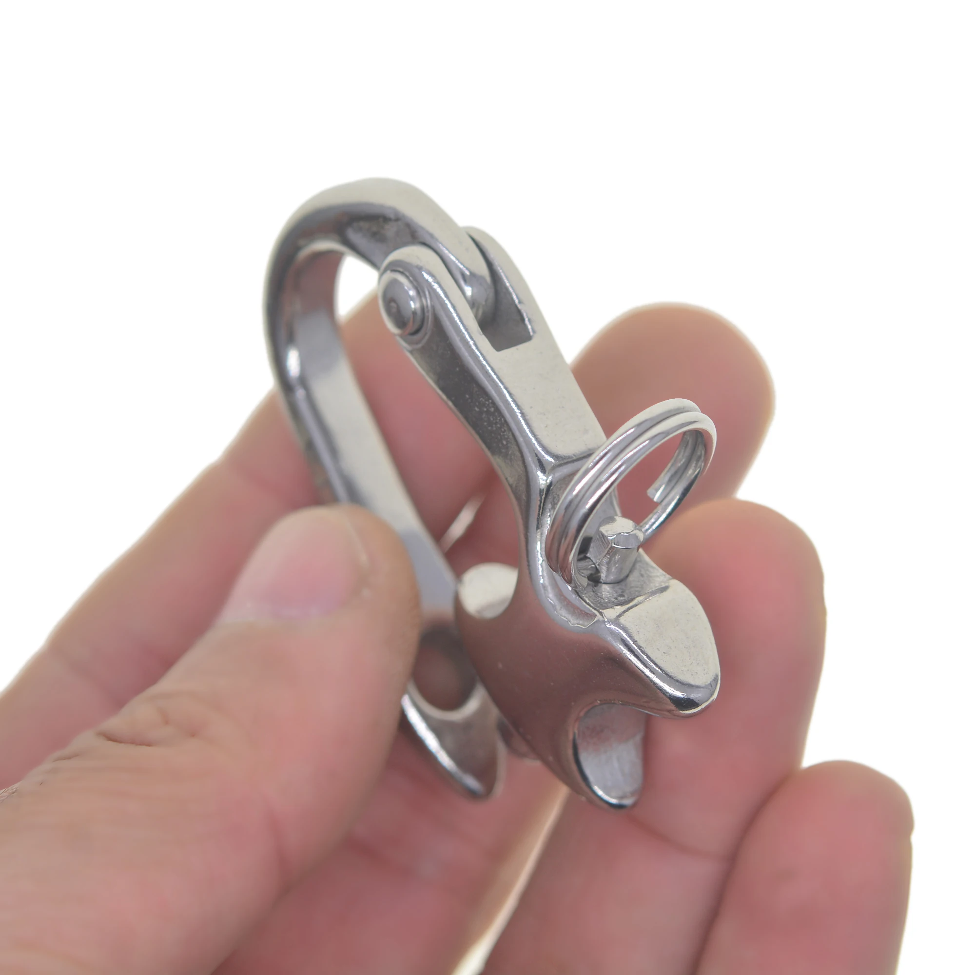 314 Edelstahl 2 Zoll Schwedischer Nautischer Zugverschluss Karabinerhaken Verbindungsstück DIY Marine Boot Schiff Lanyard Glieder – Detail 8