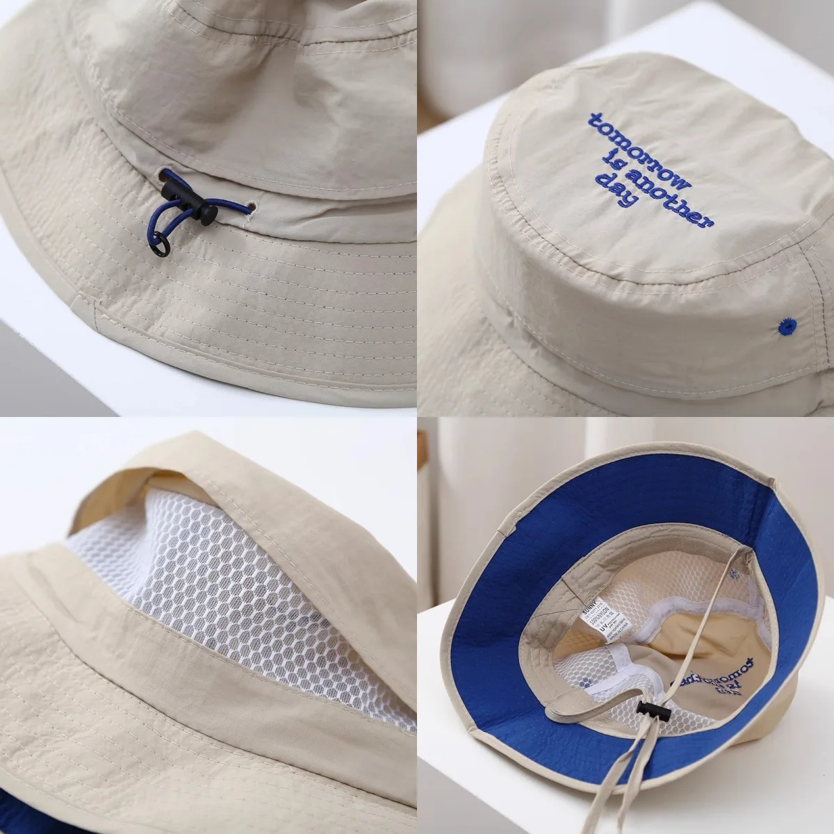 Quick Dry Children Fisherman Hat Summer Thin Baby Bucket Hat Outdoor Beach Panama Boys Girls Drawstring Sunscreen Cap 6