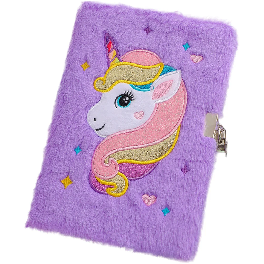 

Teenage Girl Gifts Unicorn Notebook Journal for Girls Printing Fluffy Unicorns Printed Notepad Diary with Lock and Key Child