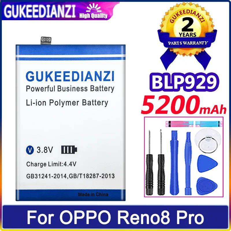

Портативная батарея BLP929 5200 мАч для мобильных телефонов OPPO Reno 8 Pro PLUS 8pro 8Pro + Сменные Мобильный телефон батареи