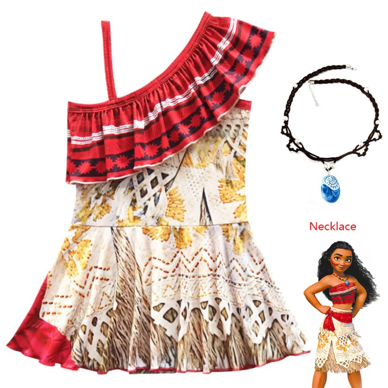 Girls Moana Costume Bikini For Kids Vaiana Princess Dress Clothes Costumes girls baby Girl party dresses cosplay Swimsuit girls clothing set