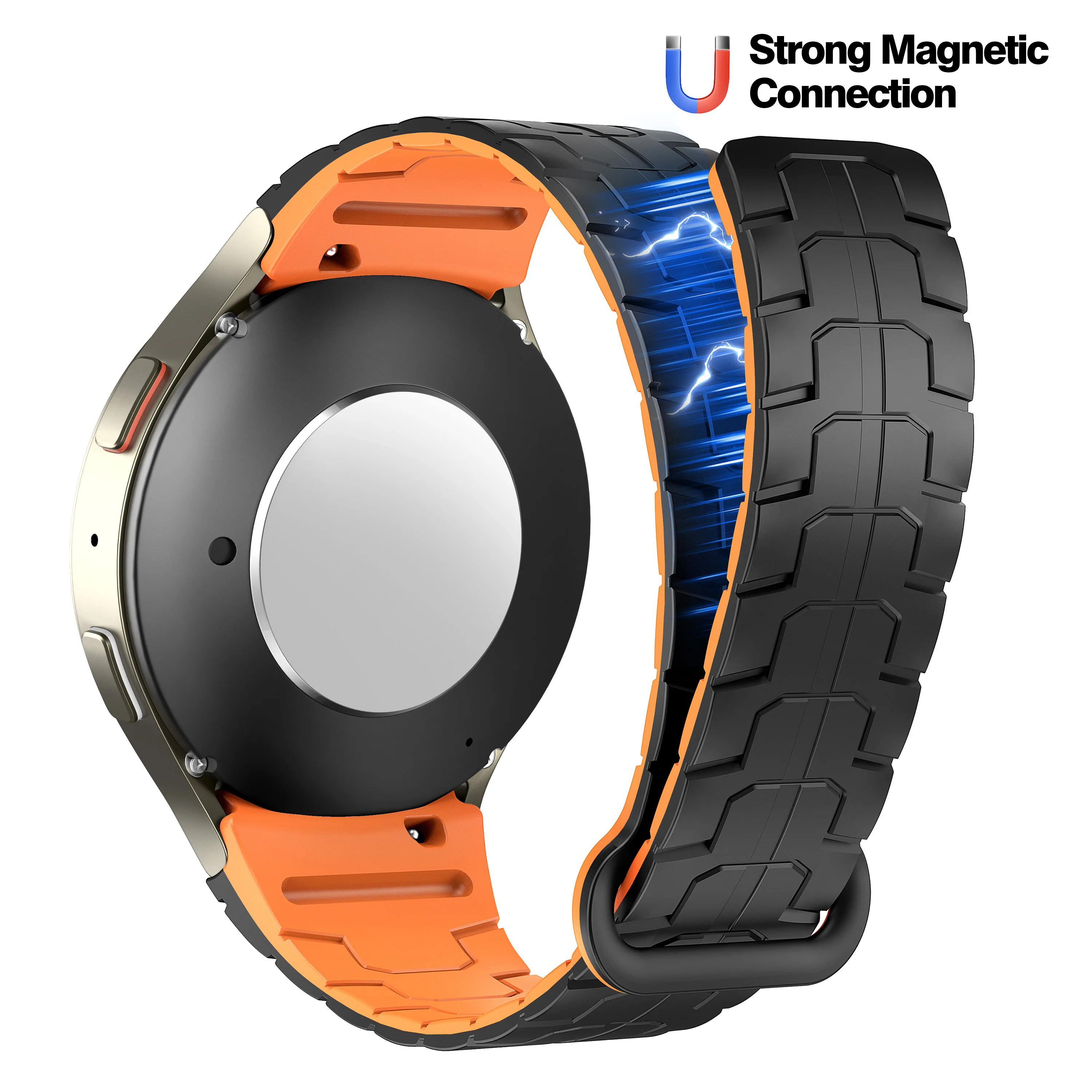 Seamless Silicone Magnetic Watch Band Bracelet