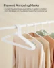 SONGMICS Plastic Hangers 50 Pack, Space-Saving Clothes Hangers, Lightweight Hangers, for Pants, Coats, Dresses 4