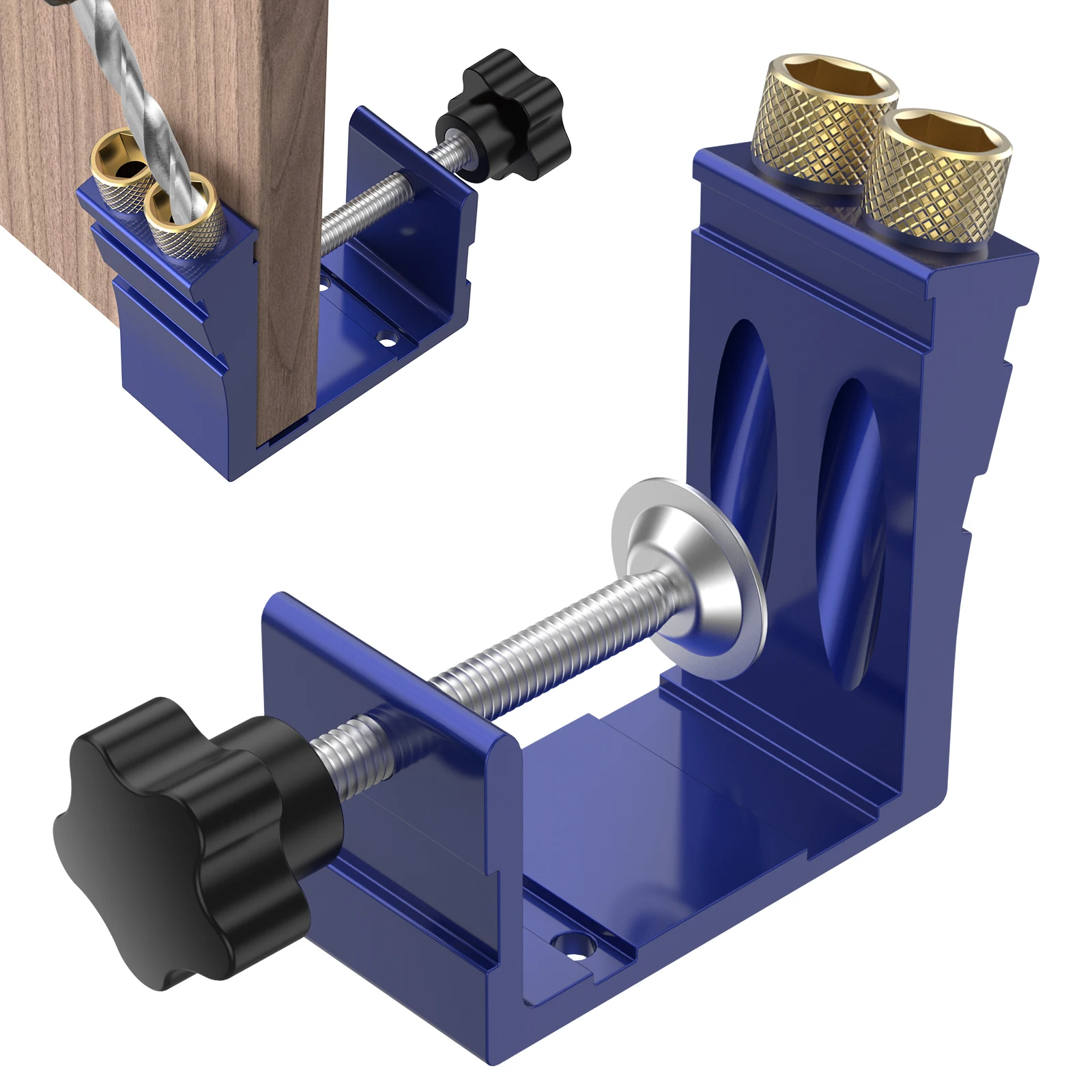 Metal Pocket Hole Jig Drill Guide Kit for Woodworking