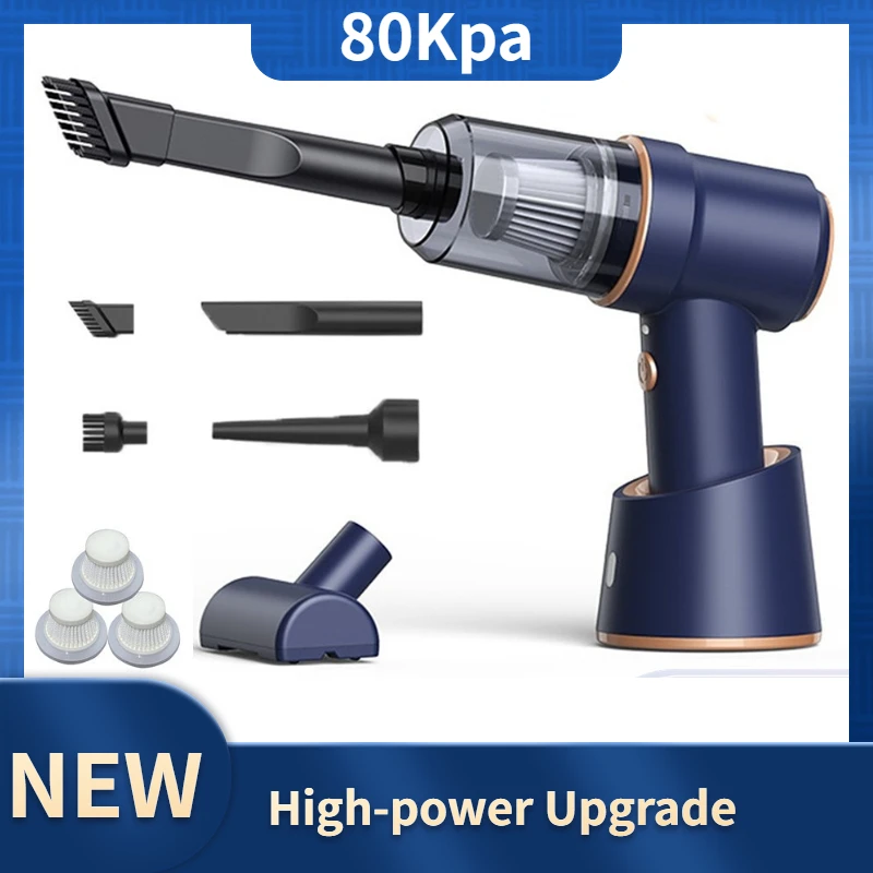 

80000Pa 2 In 1 Car Vacuum Cleaner Wireless Air Duster Mini Handheld High-power Air Blower Duster