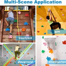 

A Variety of Combinations of Color Children's Adult Rock Climbing Bracket Set To Build A Rock Climbing Playground
