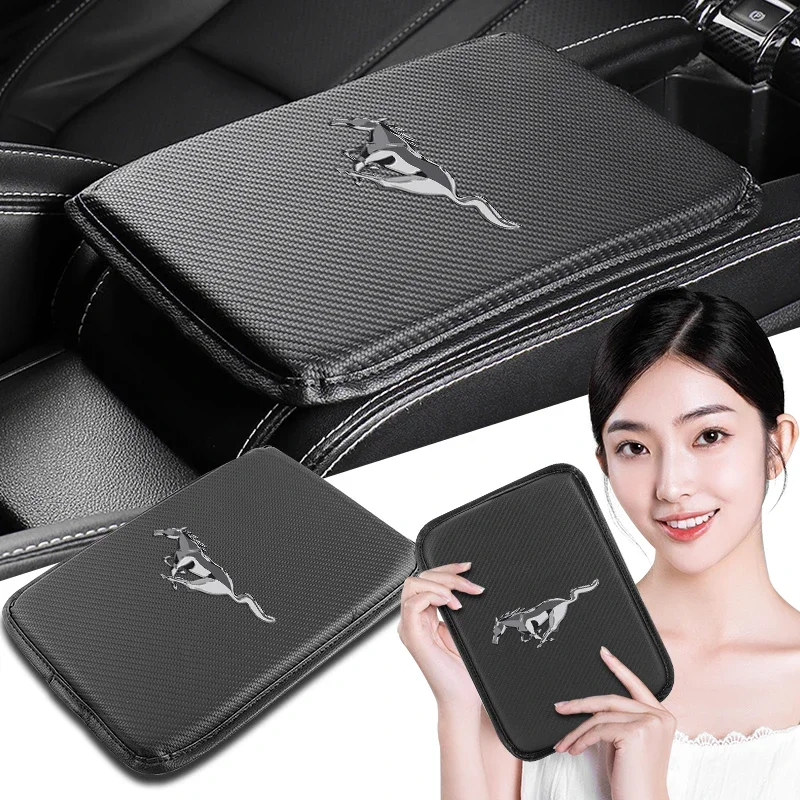 Auto Bracciolo Centrale Pad Auto Center Console Bracciolo Sedile Box Per Ford Mustang F10 Zapatillas Miniaturia Gt Shelby Mujer Kuga Car