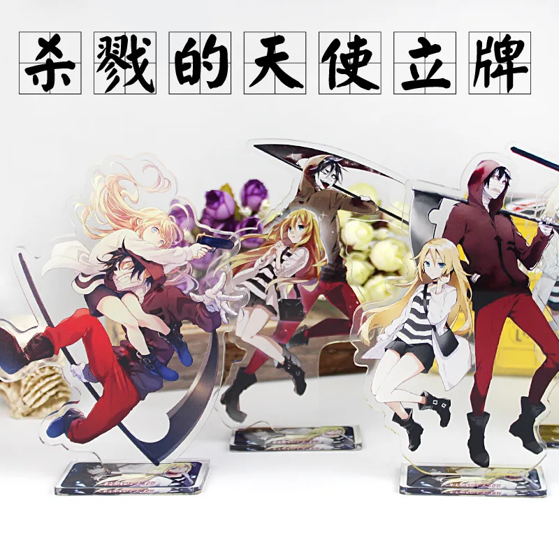 15CM Anime Angels of Death Figures Isaac·Foster Acrylic Stands  Rachel・Gardner Eddie Character Model Desktop Decoration Fans Toys