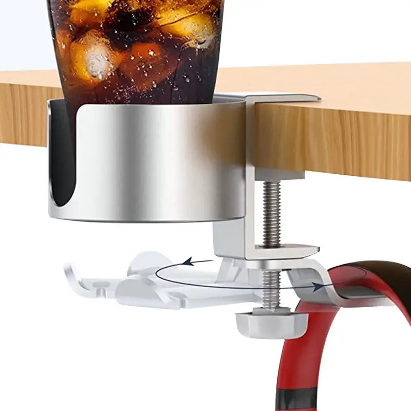 Desk Cup Holder Computer Desk Cup Holder Water Hanger Tray Home Office Table Water Clamp Clip On
