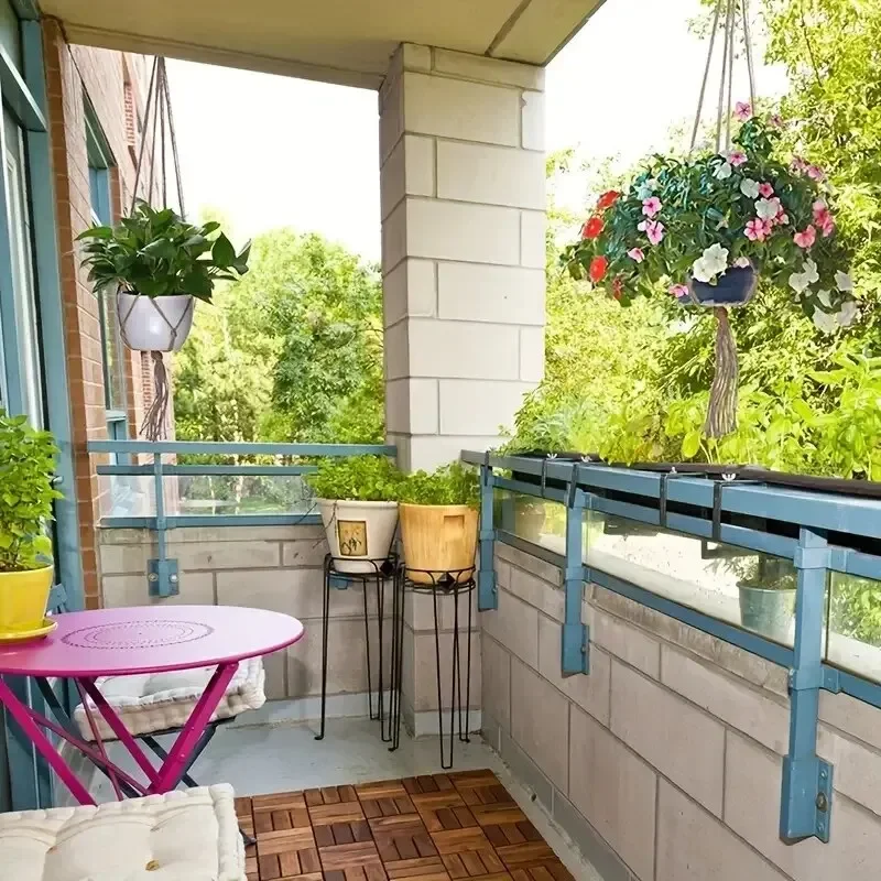 Gardening woven hanging rack flower pot net pocket hemp rope indoor and outdoor plant hanger wicker planter 2pcs 90cm