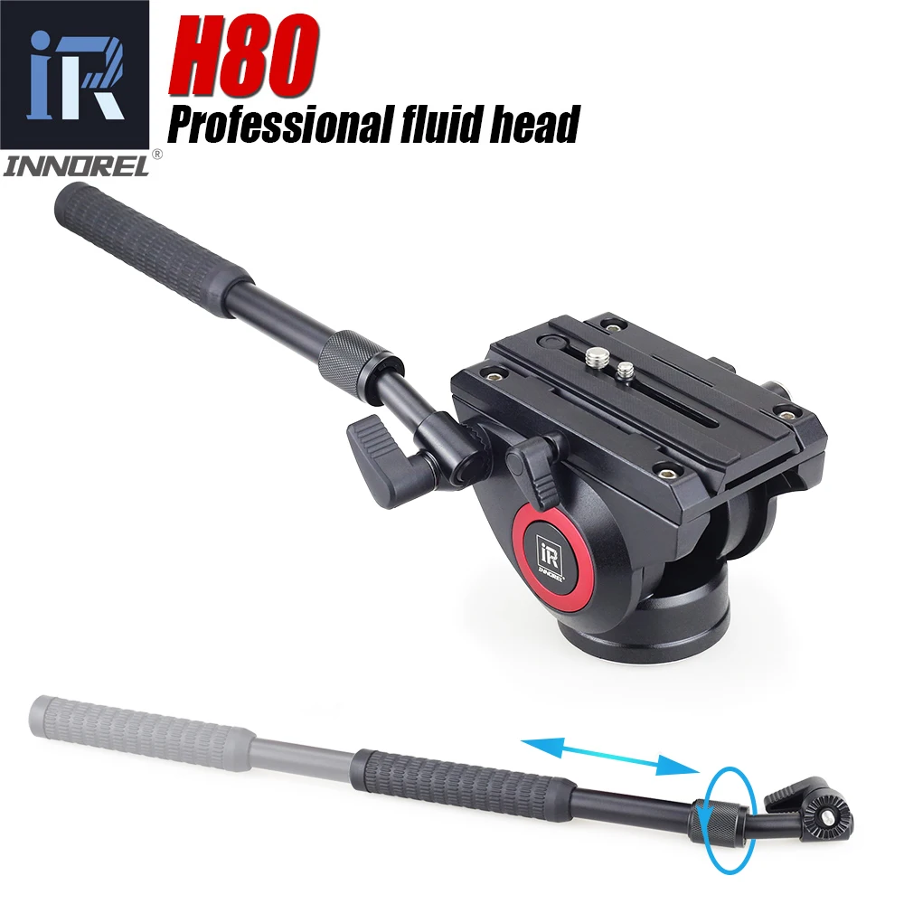 

H80 Professional Video Fluid Head Hydraulic Damping DSLR Camera Tripod Monopod Manfrotto 501PL Bird Watching 360 Panoramic Head