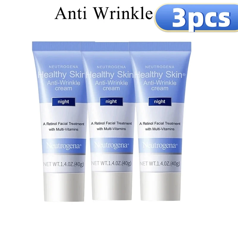 

3pcs Neutrogena Alcohol Night Cream Retinol Anti-Aging Wrinkle Vitamin Early C Late A Moisturizing Firming Smooth Skin Essence