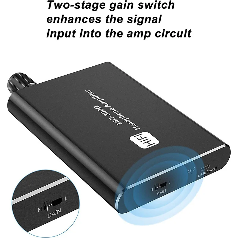 

Portable Bluetooth Headphone Amplifier Audiophile Heavy Bass No Low Noise HiFi Earphone Amplifier AUX Audio Tuning