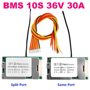 BMS 10S 36V 30A Scheda di carica batteria al litio PCB 18650 Scheda di protezione bilanciata batteria Bilanciatore di celle agli ioni di litio per auto elettrica