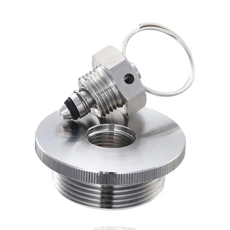 Stainless Steel Beer Kegs Lid Home Brewing Threaded Two Vent Pressure Cover R9UD