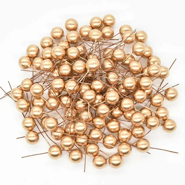 Bayas artificiales, cerezas rojas, doradas y plateadas, mini bayas falsas, perlas, guirnaldas navideñas para el hogar, regalos para fiestas de Año Nuevo, decoraciones