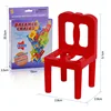18Pcs/set  Mini Chair Assembly Blocks Plastic Balance Toy Stacking Chairs Kids Desk Educational Play Game Balancing Traning Toys 4