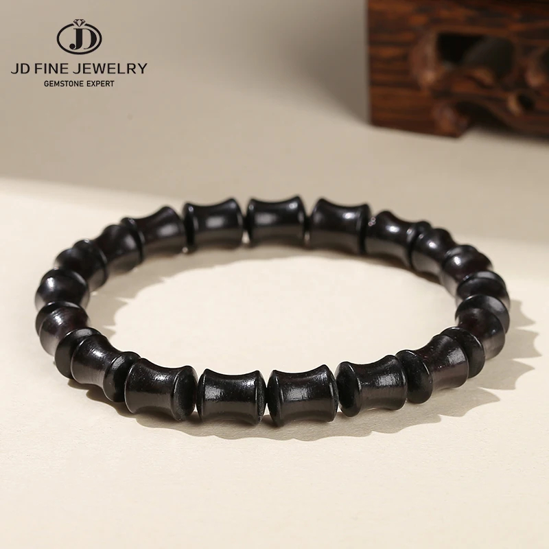 Lunar Curve Bamboo Bracelet, Black
