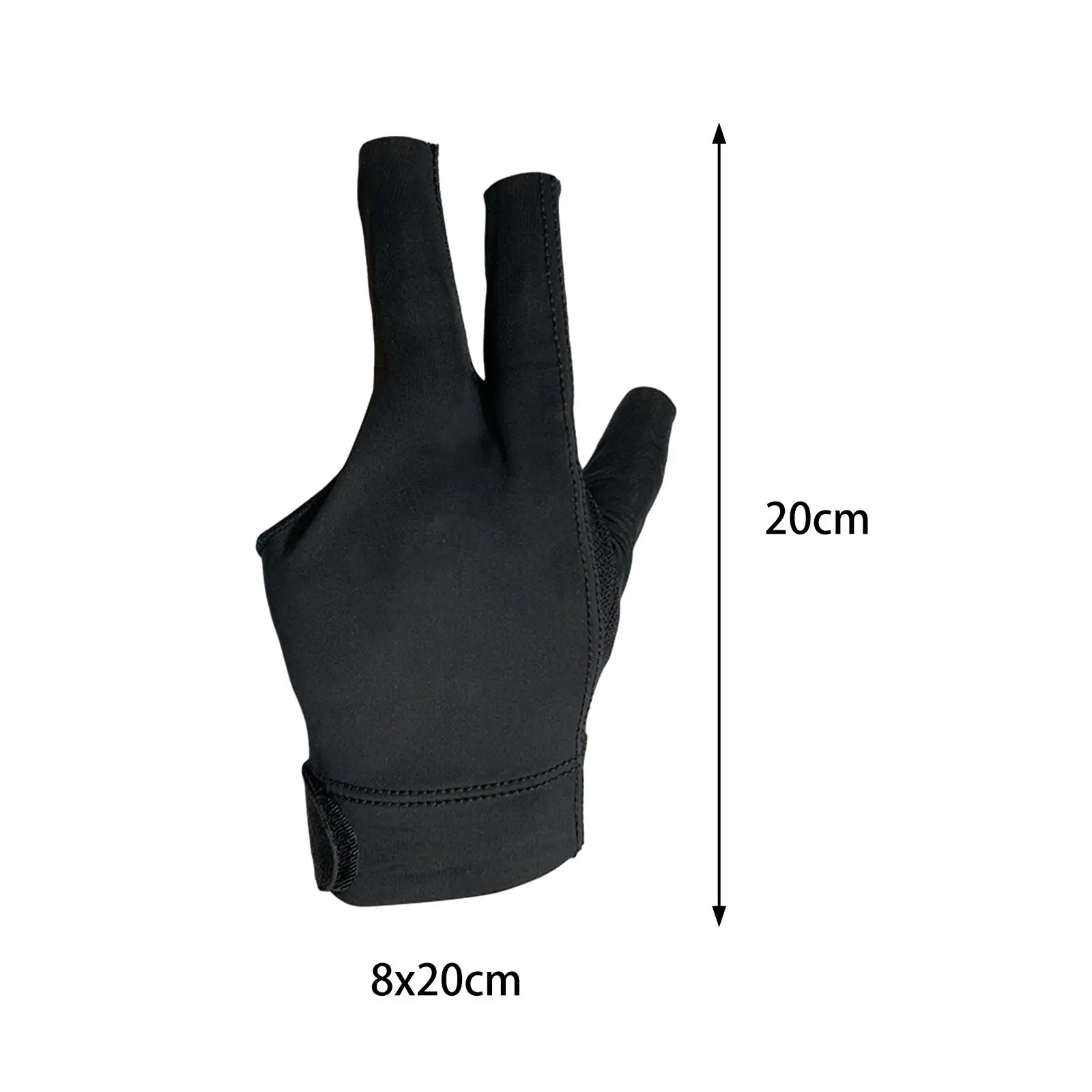 Three Fingers Billiard Glove Women Men Professional Separate Finger Gloves