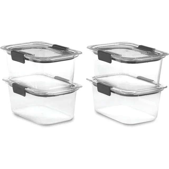 Rubbermaid 44 Piece Set Rubbermaid Brilliance 100% Leak Proof Storage,  Clear