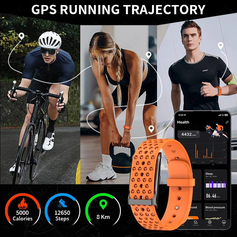 2025 New Smart Health Wristband Fitness Tracker Screenless Smart Watch for Men Women Sports Heart Rate Monitor Activity Bracelet 3