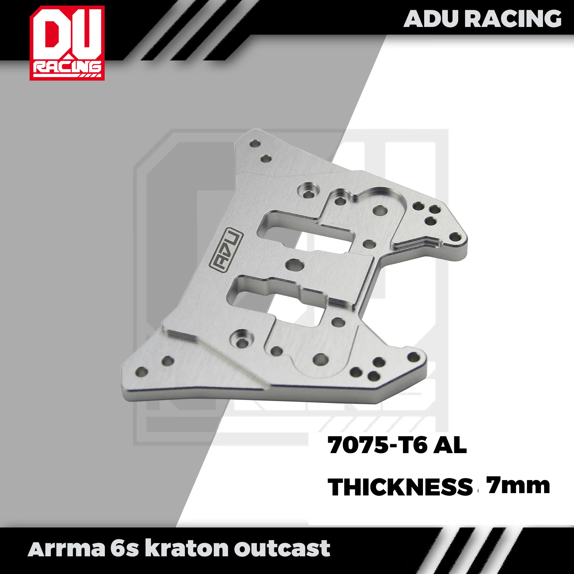 RC Car Parts ADU Racing REAR SHOCK TOWER CNC 7075-T6 ALUMINUM ARRMA 6s KRATON OUTCAST