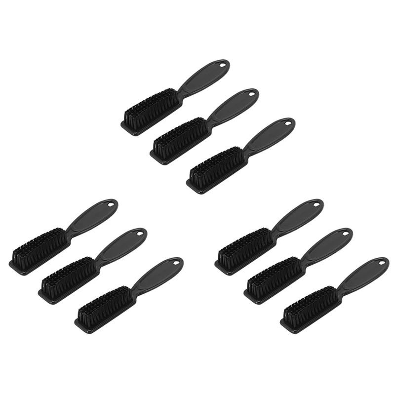

9Pcs Fade Brush Comb Scissors Cleaning Brush Barber Shop Skin Fade Vintage Oil Head Shape Carving Cleaning Brush