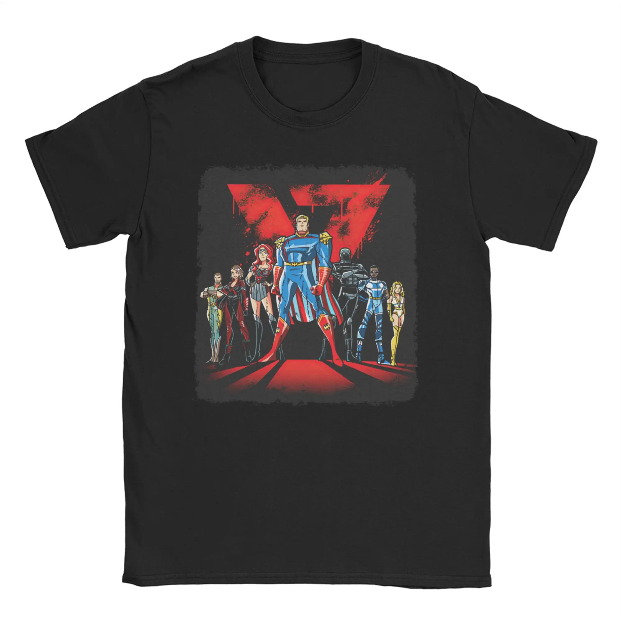 Homelander Laser Eyes Graphic Cotton Crewneck Tee - Unisex Short Sleeve Top