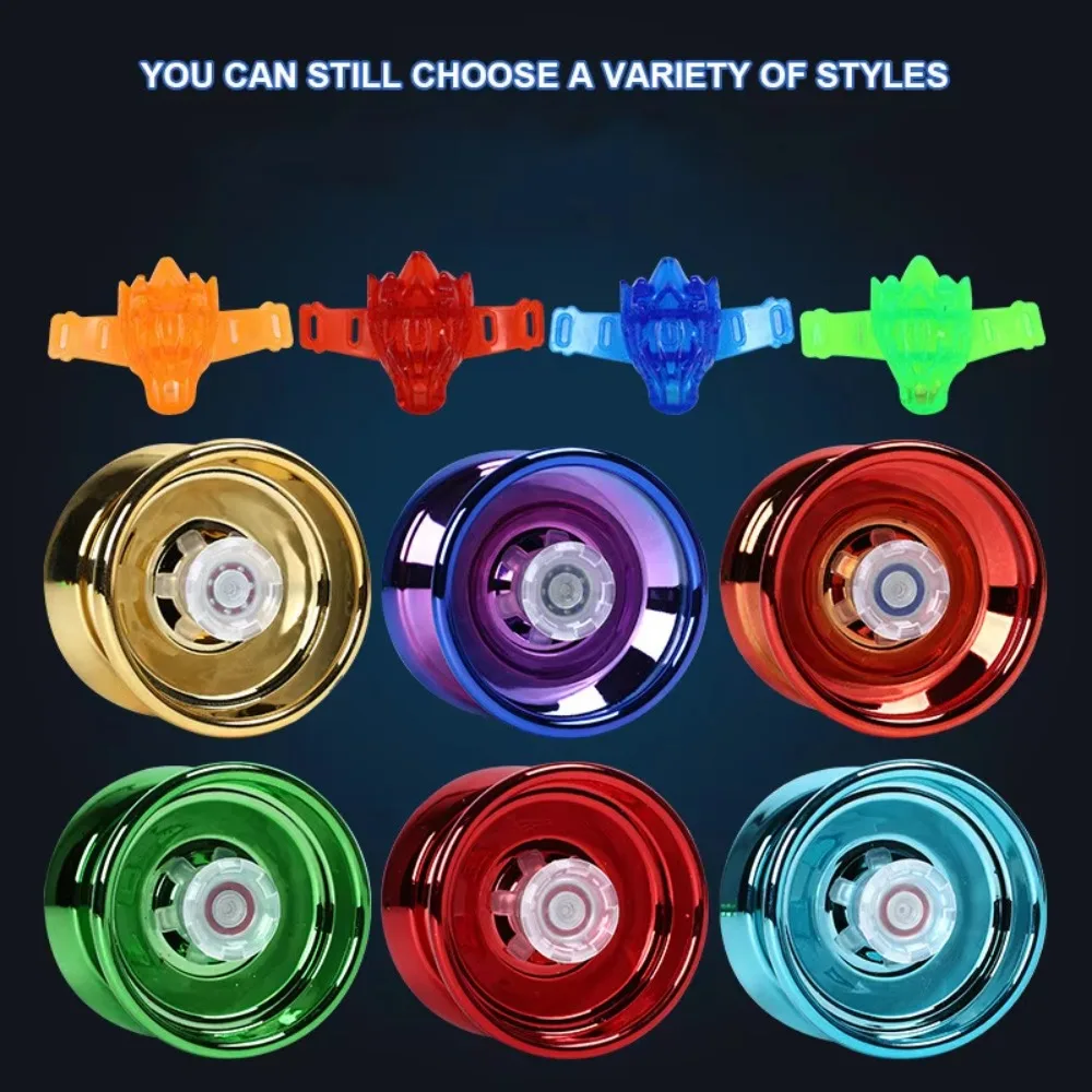 4 Colors Magic Yoyo Responsive High-speed Aluminum Alloy Yo-yo CNC Lathe with Spinning String for Boys Girls Children Kids Toys
