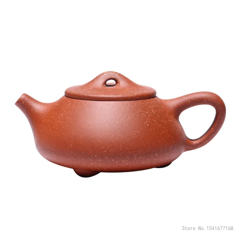 Chinese Style Classic Dragon Blood Color Sand Tea Pot, Xishi Yixing Purply Teapot, Handmade Kongfu Tea Pots, 240ml, 1Pc