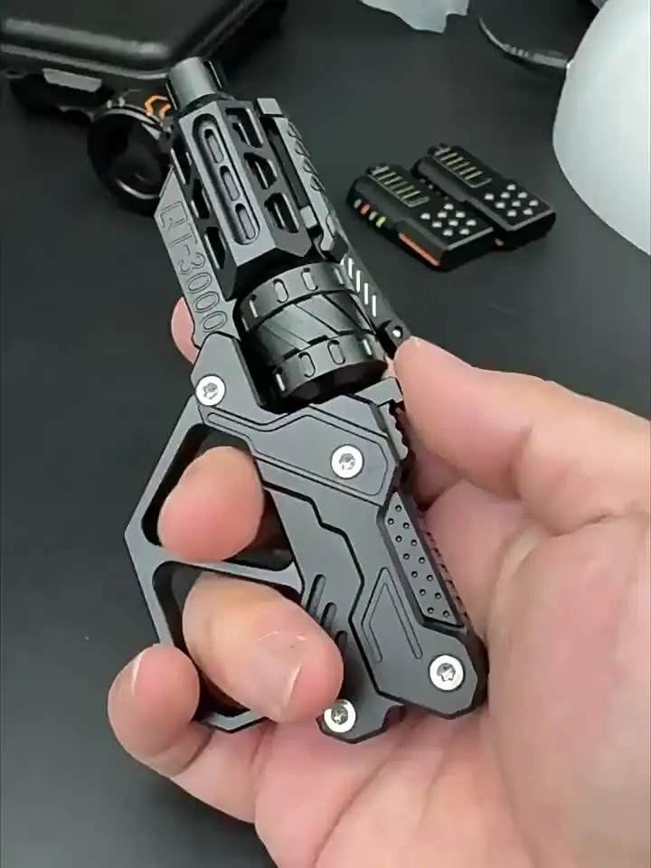 QT-3000 Metal EDC Fidget Spinner Revolver Flip Push Slider Gun