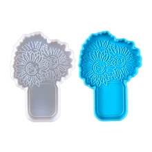 

Bottle Chrysanthemum Vase Keychain UV Crystal Epoxy Mold Phone Grip Resin Silicone Mould DIY Crafts Jewelry Casting Tools