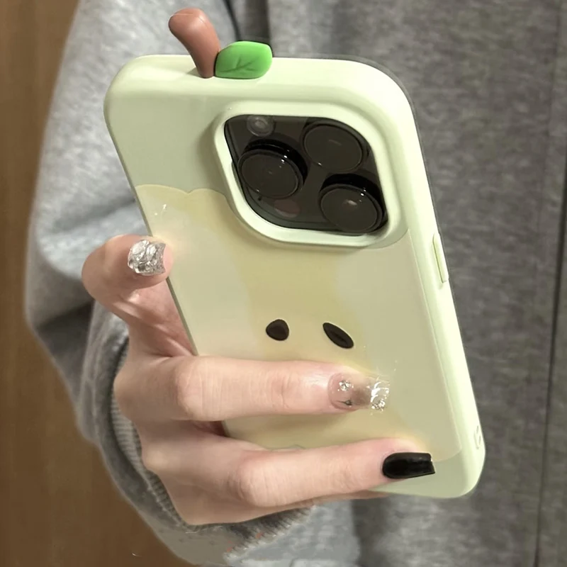 ตัวเลือกสินค้า เคสโทรศัพท์ 3D แอปเปิ้ลคอร์ สไตล์เกาหลี ป้องกันการตกกระแทก
