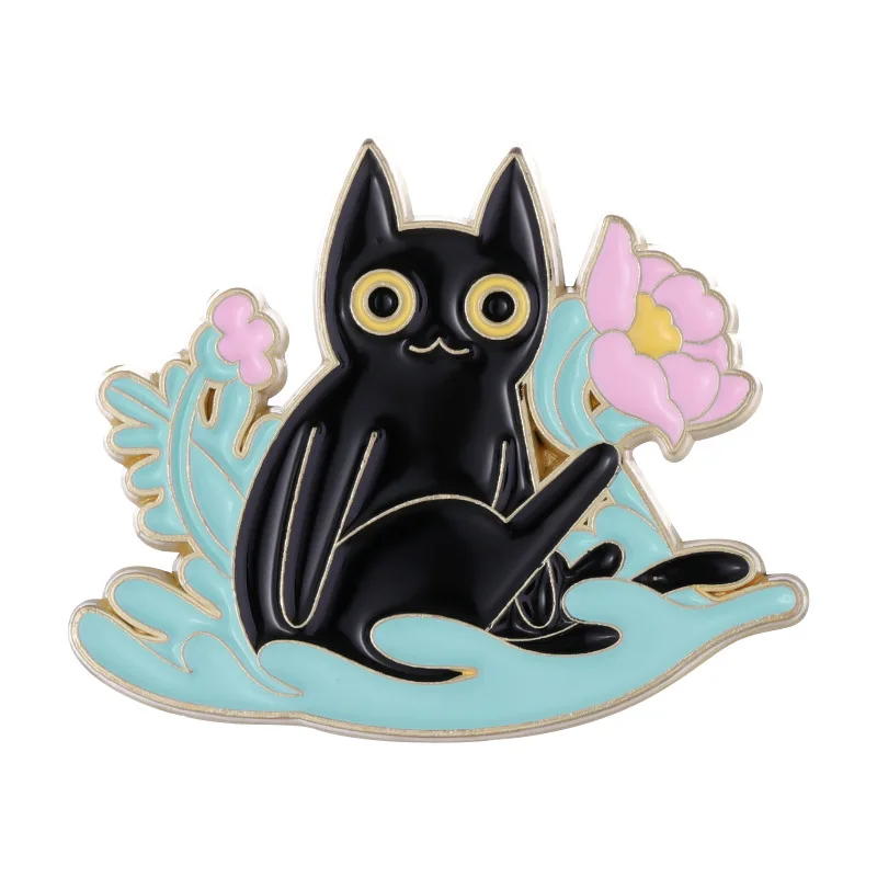Cartoon Cat Pins Cat and Potted Flower Plant Pins Accessories Clothing  Backpack Brooch Enamel Lapel Pins Badge Wholesale - AliExpress