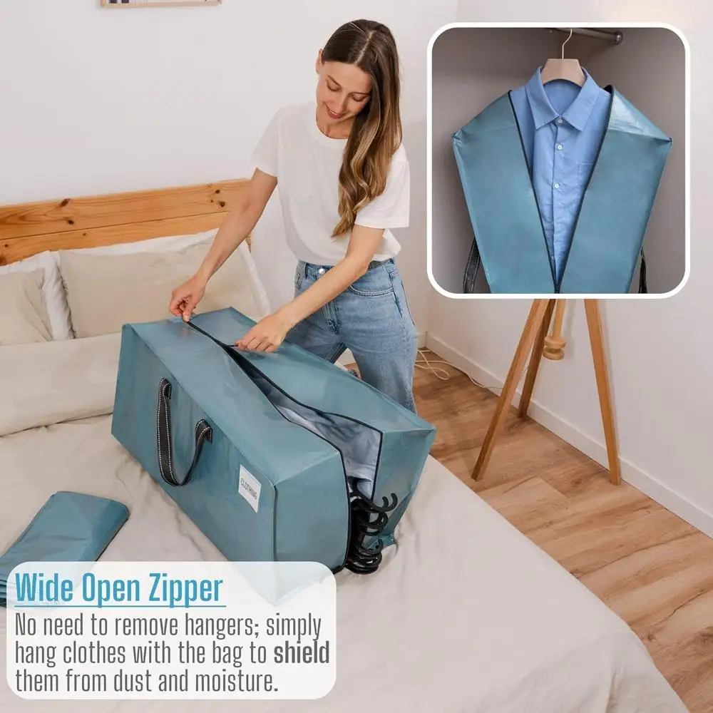 10 Pack Moving Bags w/Backpack Straps Moving Supplies Moving Boxes College Packing Storage Boxes with Lids Alternative Heavy 4
