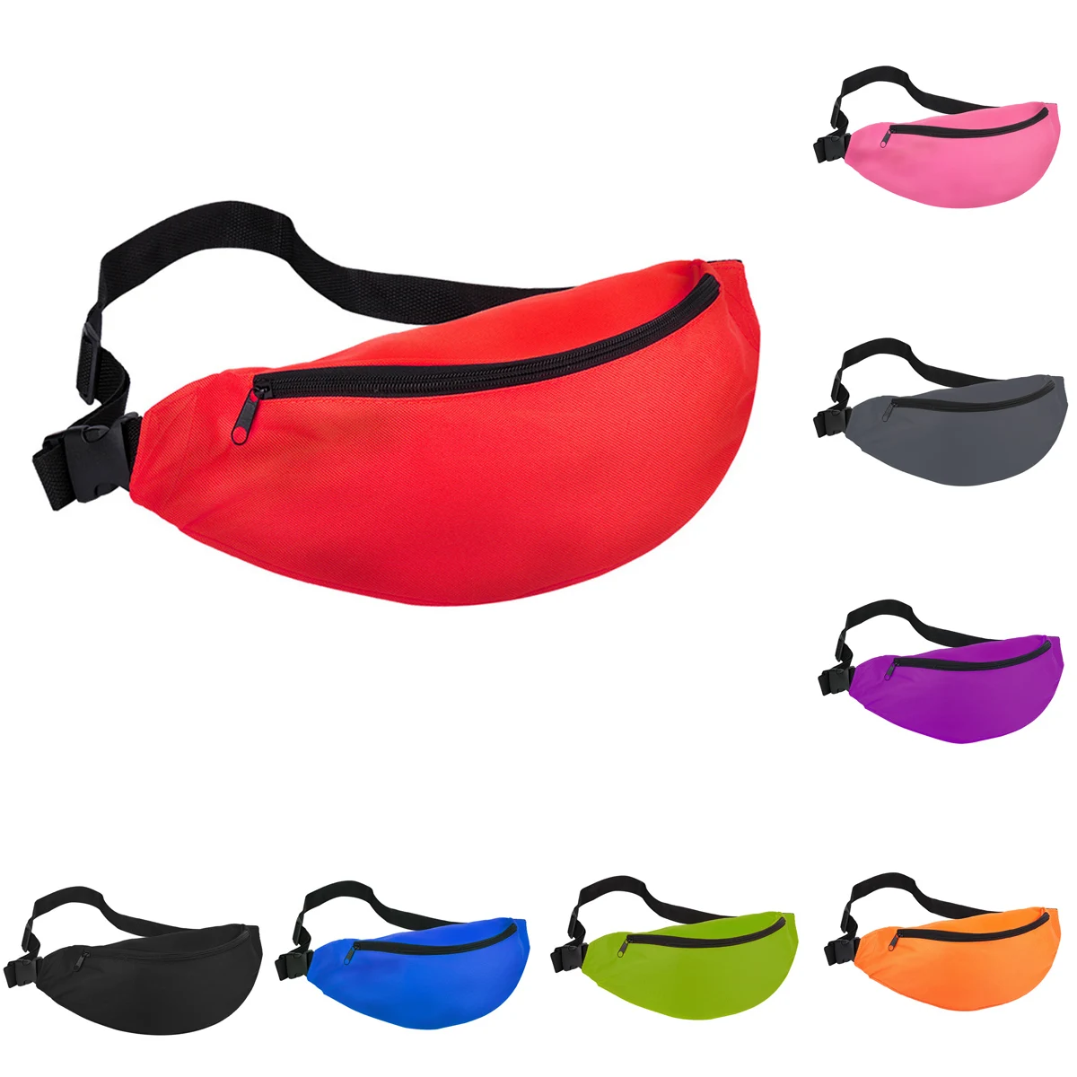 

2018 Fanny Pack For Women Men Waist Bag Colorful Unisex Waistbag Belt Bag Zipper Pouch Packs