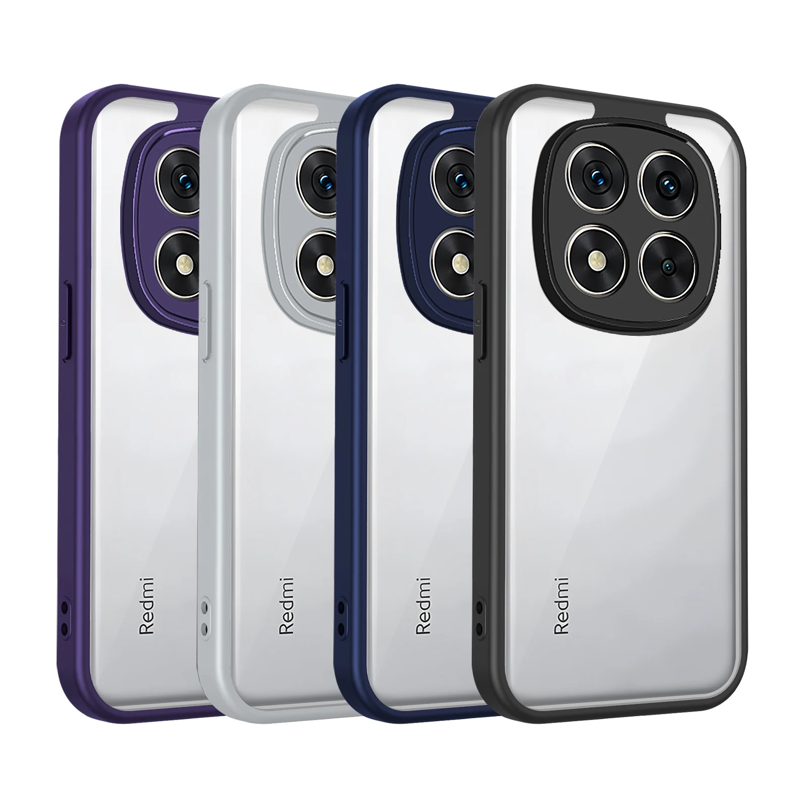 Enhanced Protective Clear Matte Silicon Bumper Phone Case with Air Cushion Technology