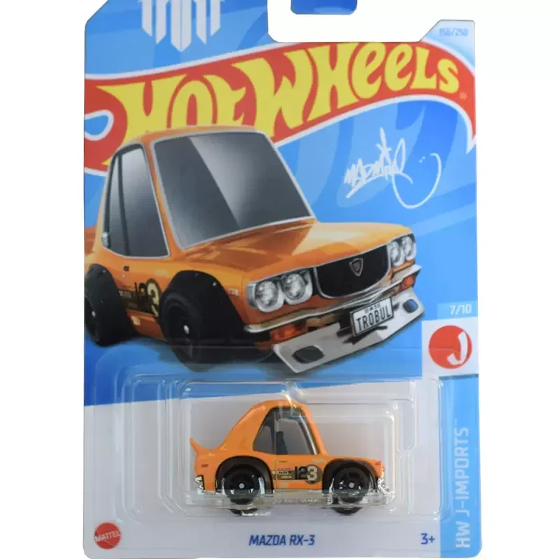 1:64 Original Hot Wheels Car HW J-IMPORTS Orange MAZDA RX-3