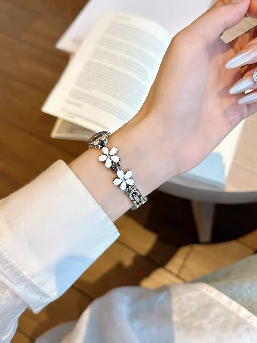 موضة زهرة معدنية لشاومي الفرقة 9 حزام ل Mi الفرقة...