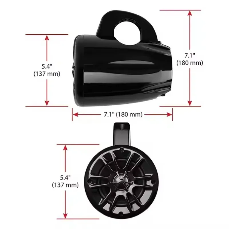 Marine Audio 4 Inch Marine Outdoor Speaker Boat Audio Plastics Waterproof Rated 2-Way Full Range Direct Current