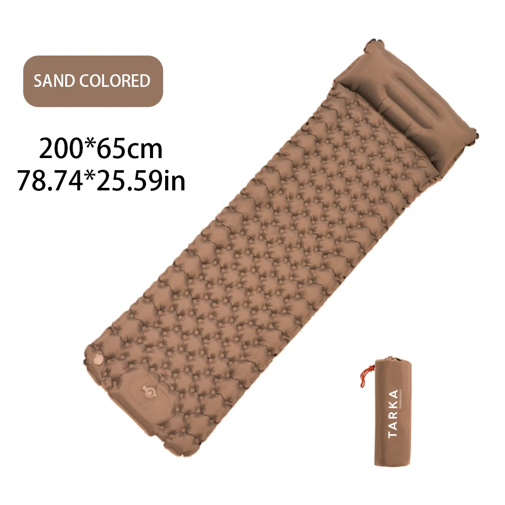 Tarka 2m alongar colchão inflável acampamento ao ar livre esteiras auto-infláveis emendáveis caminhadas pesca almofada de dormir air chusion