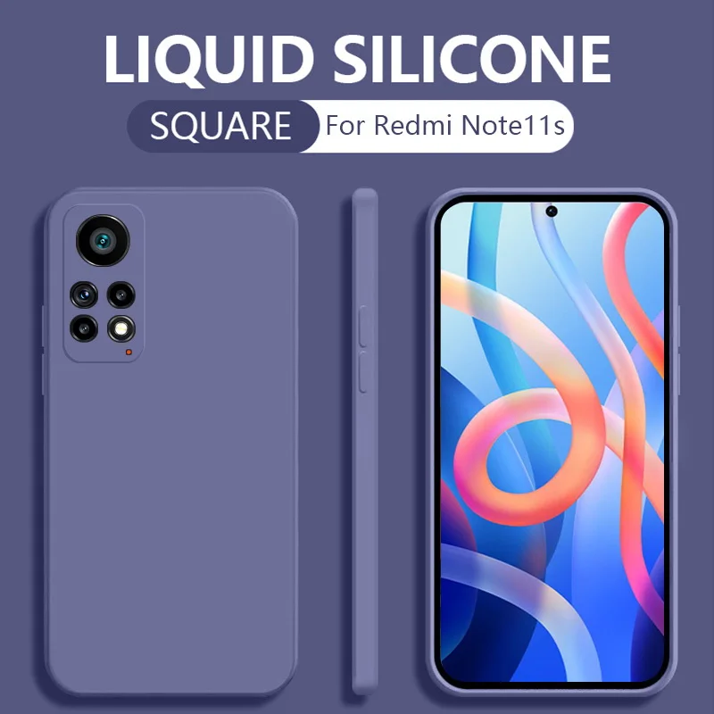 Coque de téléphone originale en silicone liquide souple pour Xiaomi Redmi Note 11S 11T Mi11t Pro Mi 10T Lite 9 K20 POCO X3 NFC Shockproo_voghion.com