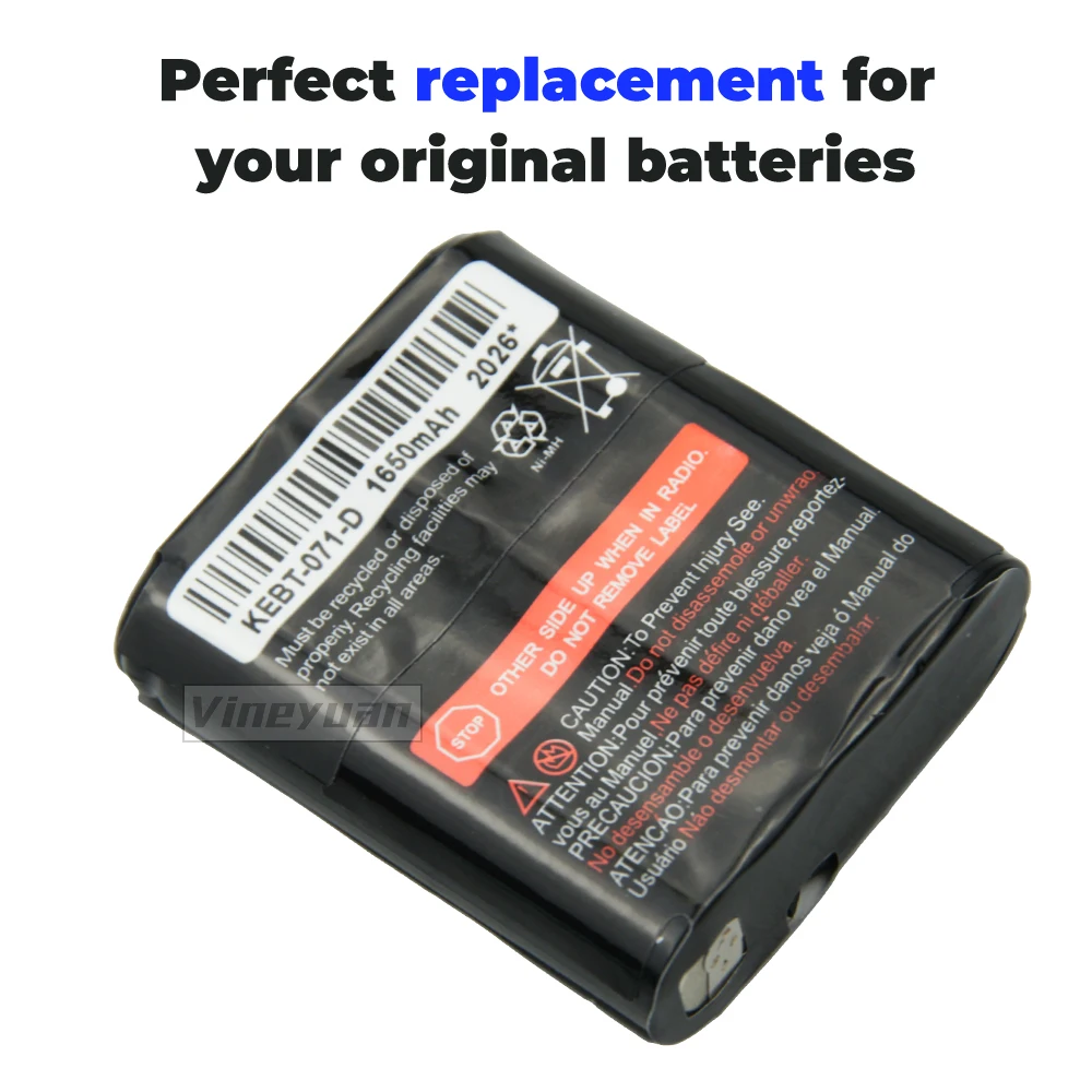 Ni-mh Bateria para Motorola Kebt071a Kebt-071-b Kebt-071-c Kebt-071-d Hkn4002 Rádio Bateria Recarregável 1650mah 3.6v Pcs - Image 2